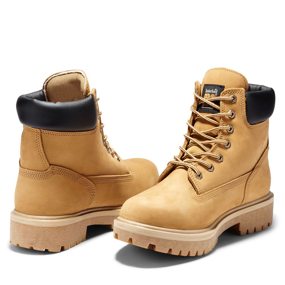 Timberland Pro Μποτακια Ανδρικα Καφε - Direct Attach 6\" Steel Toe - Greece 6023984-QM